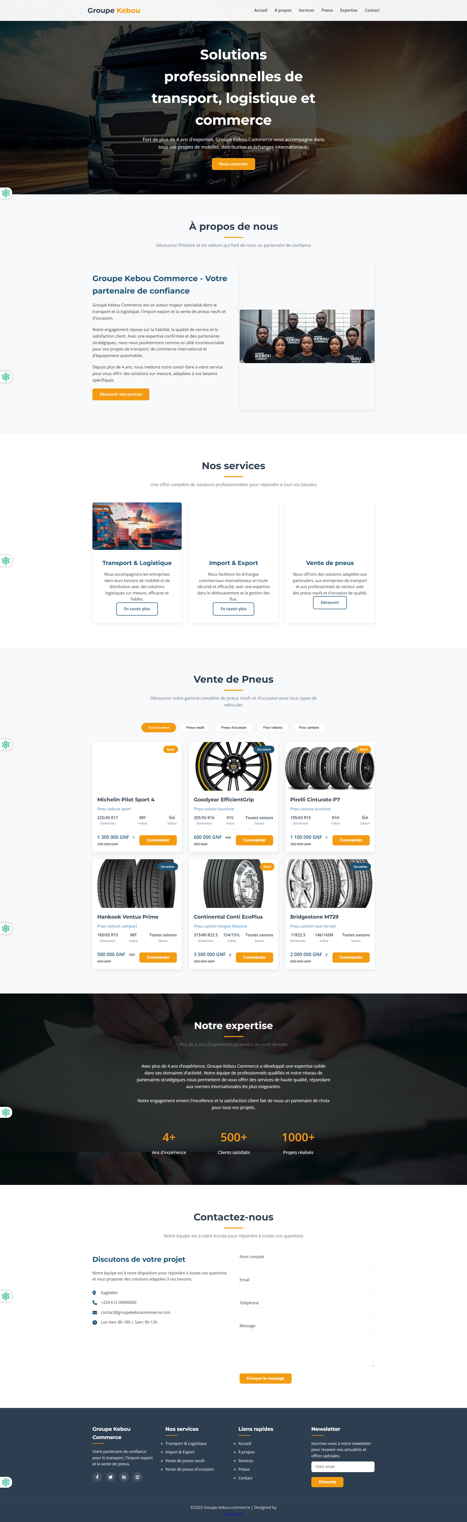 Projet Groupe Kebou Commerce réalisé par POPY TECH